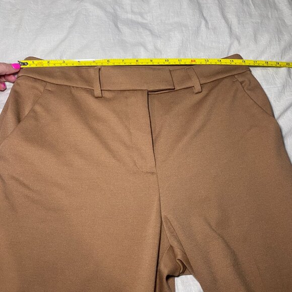 Simply Vera Vera Wang Tan Trousers Womens 12 Straight Leg High Rise Pants EUC - Picture 10 of 12
